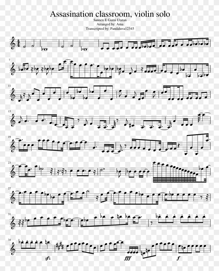 Assasination Classroom, Violin Solo - Big Time Rush Trumpet Clipart