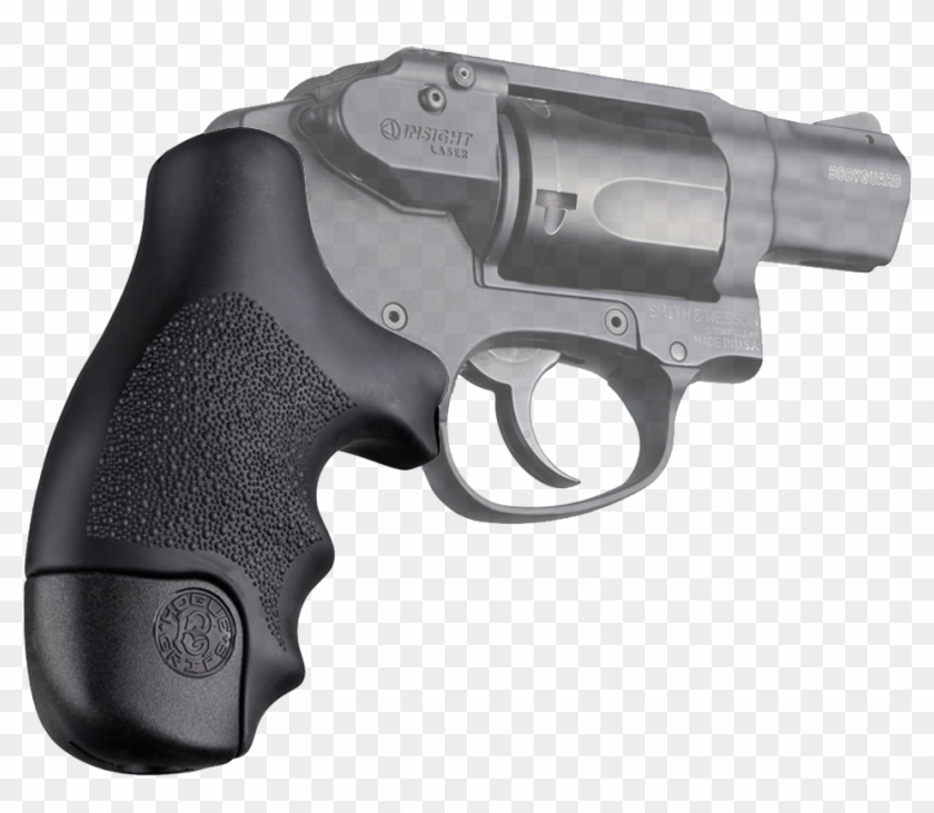 Hogue 60020 Tamer With Finger Grooves Grip S&w Centennial - Revolver Clipart #3924736