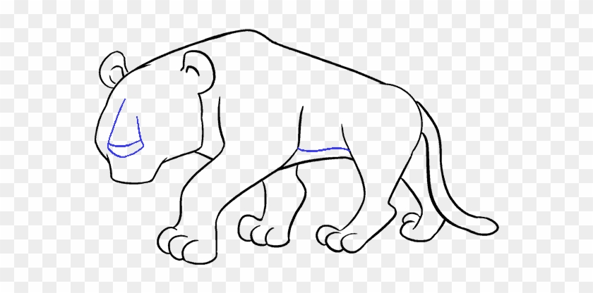 Tigers Drawing Cartoon - Easy Tiger Cartoon Drawing Clipart