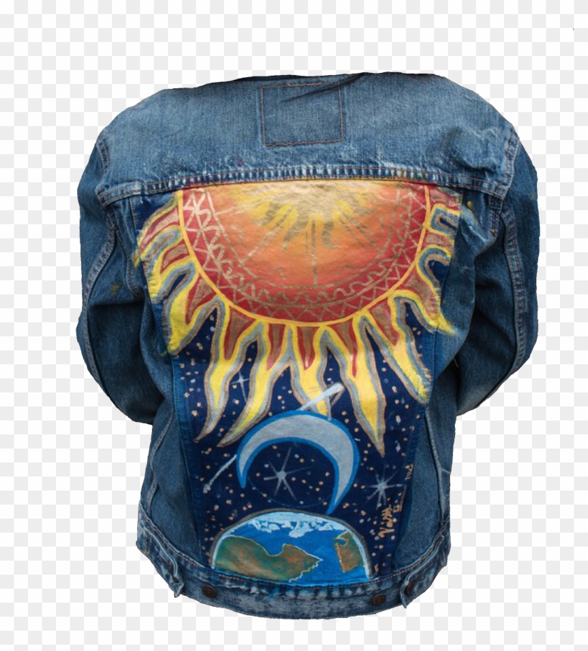 Denim Jacket Blue Sun Polyvore Moodboard Filler - Art Clipart #3925292