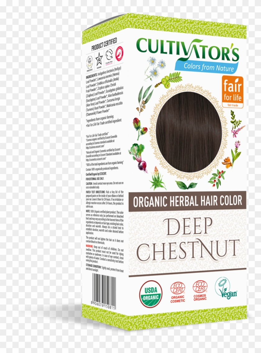 Organic Hair Color - Cultivators Hair Colour Chestnut Clipart
