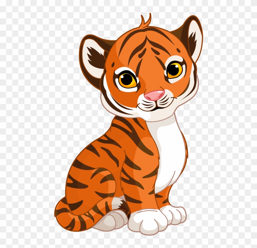 Cute Cartoon Tiger Cub - Cartoon Tiger Cub Png Clipart #3925620