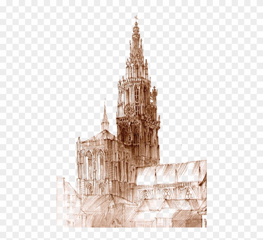 Watercolor Painting Of Historical Buildings Clipart