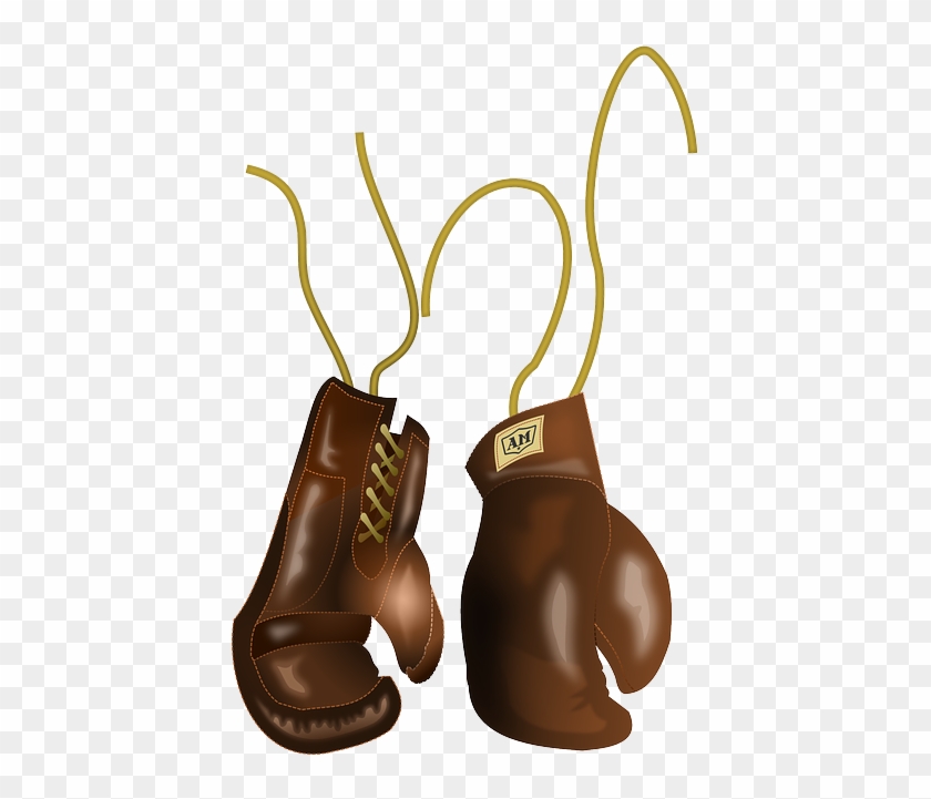 Ko Seen In Pacquiao's Fight With Matthysse - Old Boxing Glove Png Clipart #3928178