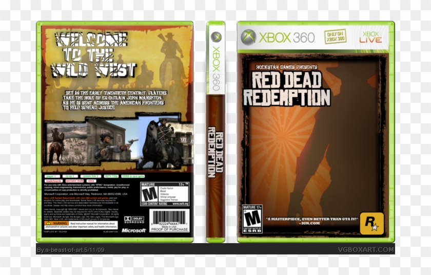 Red Dead Redemption Box Art Cover - Red Dead Redemption Clipart #3928258