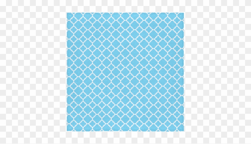Bright Blue White Quatrefoil Classic Pattern Square - Mausoleum Of Moulay Ismail Clipart