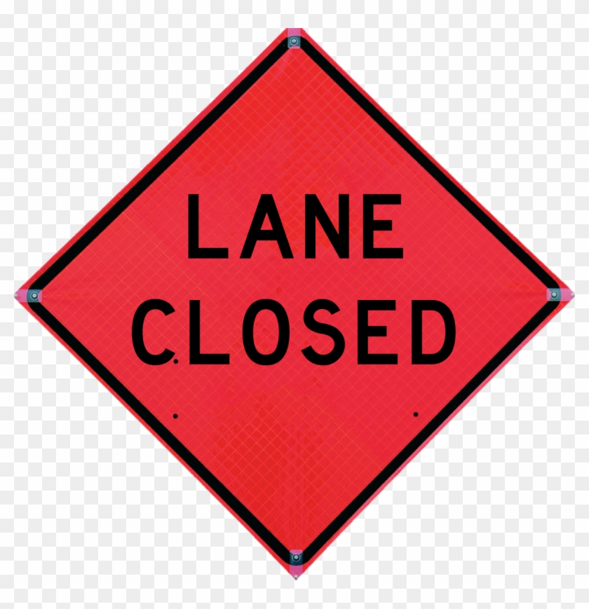 Lane Closed Traffic Sign - Oamaru Clipart #3928328