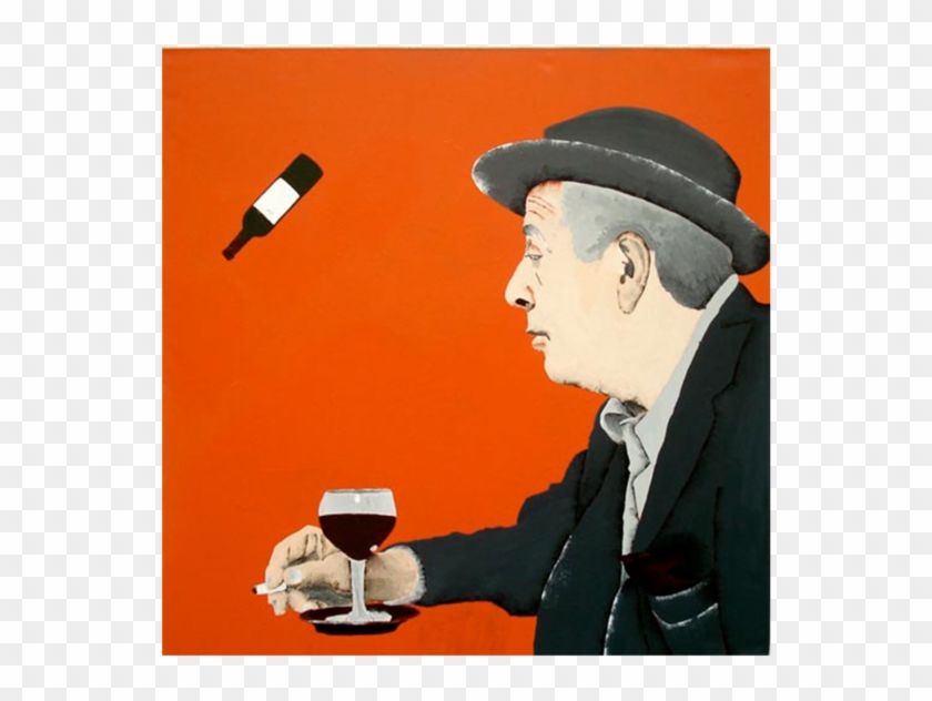 Homme Qui Boit - Illustration Clipart