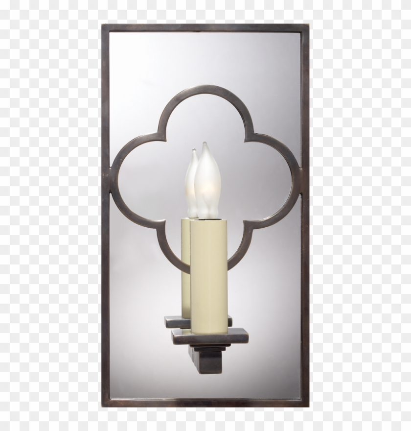 Quatrefoil Rectangle Mirrored Sconce In Bronze - Visual Comfort-quatrefoil Rectangle Mirrored Sconce Clipart #3928443
