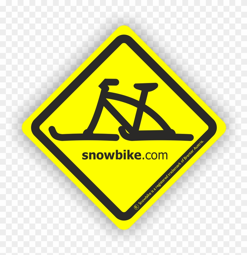 Brenter Snowbike Sticker Traffic Sign - Traffic Sign Clipart #3928492