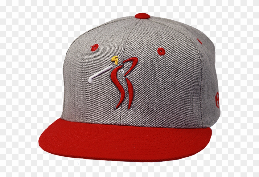 High Crown Heather Gray & Red Baseball Cap - Baseball Cap Clipart