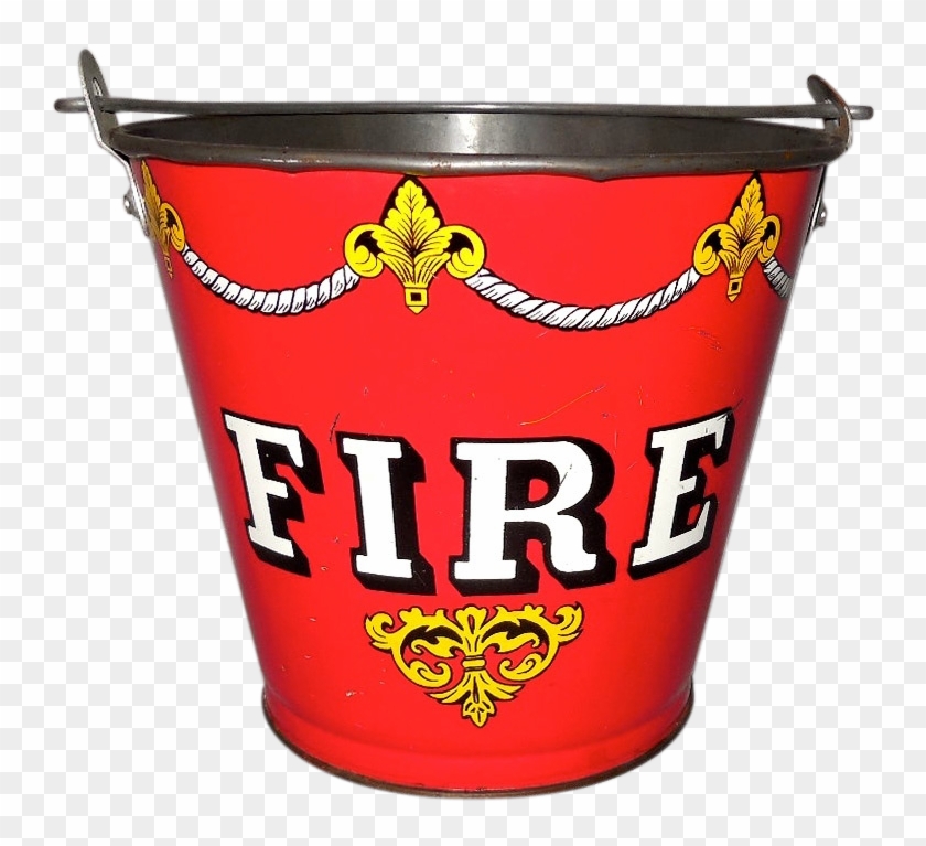 Ohio Art Red Tin Toy Fire Bucket Or Sand Pail - Banner Clipart #3928810