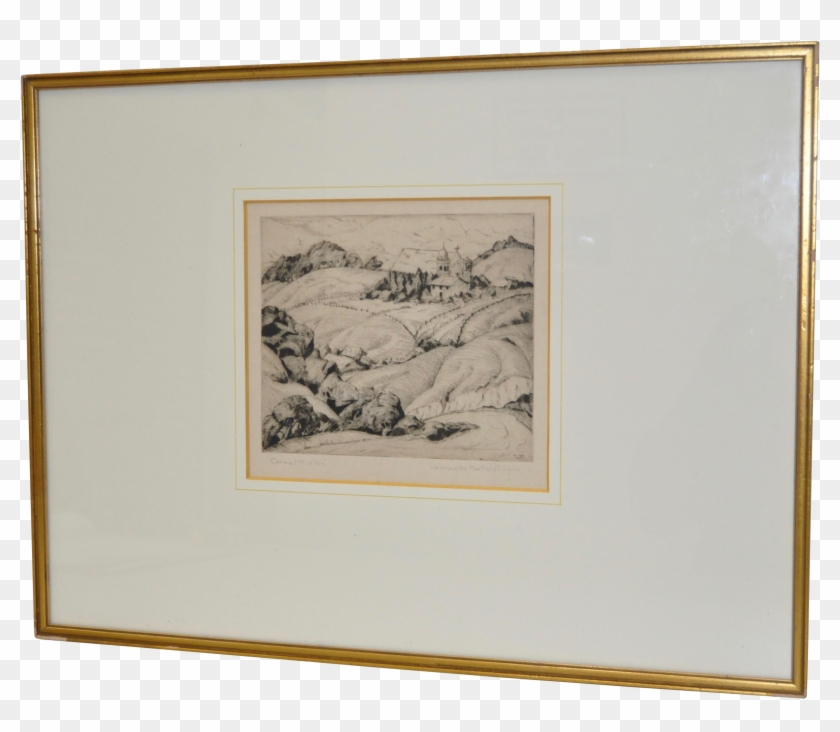 Etching Drawing Chrysanthemum - Picture Frame Clipart #3928949