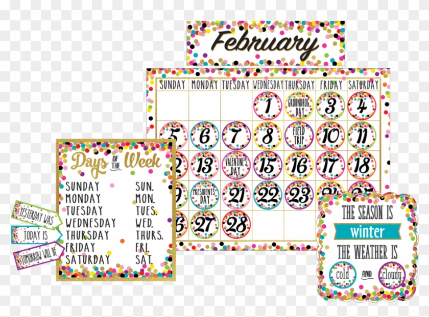 Confetti Holidays And Special Events Calendar Days - Bulletin Board Clipart