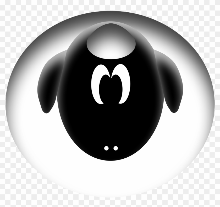 Albino Black Sheep Logo Clipart #3929957