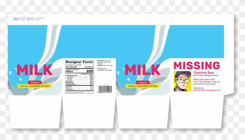 I Put My Personal Information On The Milk Carton To - Graphic Design Clipart #3930187