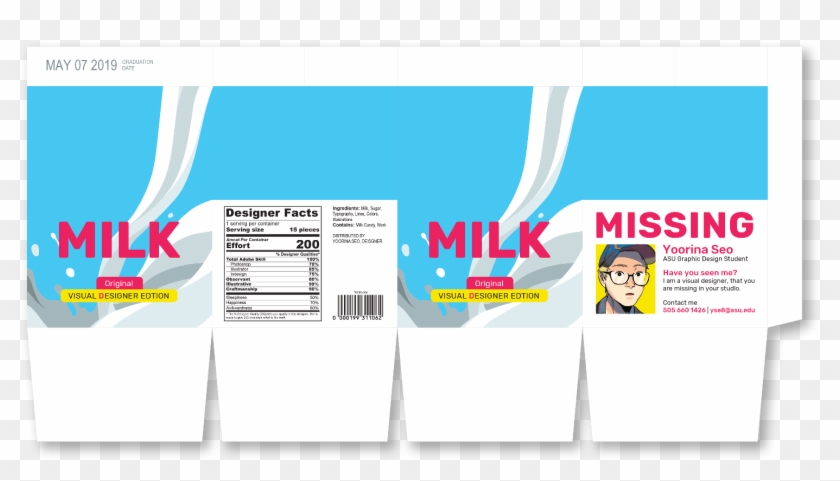 I Put My Personal Information On The Milk Carton To - Graphic Design Clipart