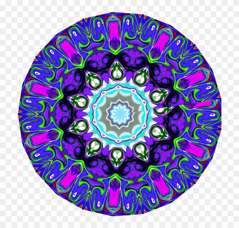 Graphic Isolated Mandela Colorful Deco Effect - Circle Clipart #3930745