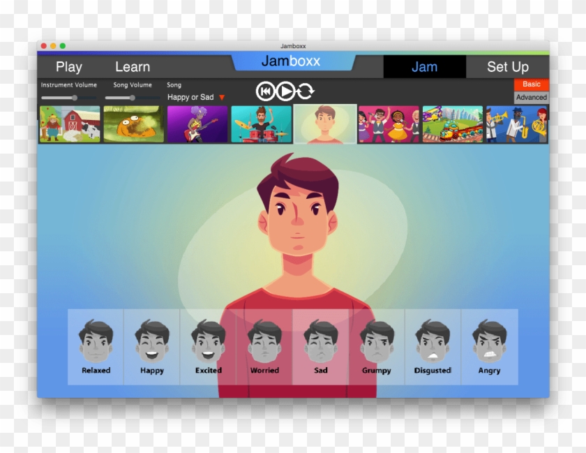 The Facial Expressions In The Jamboxx Jam Mode - Drums Clipart