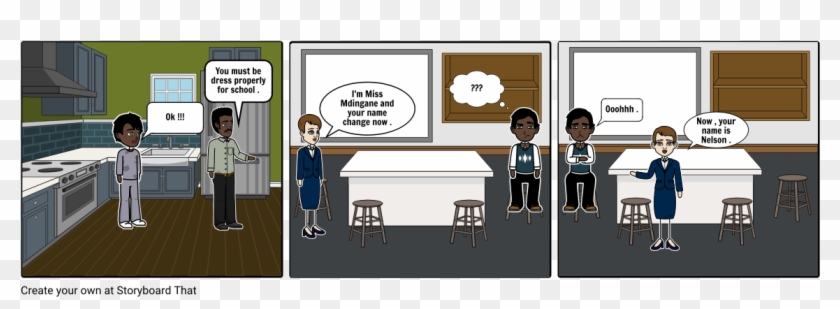 Storyboard Nelson Mandela - Cartoon Clipart