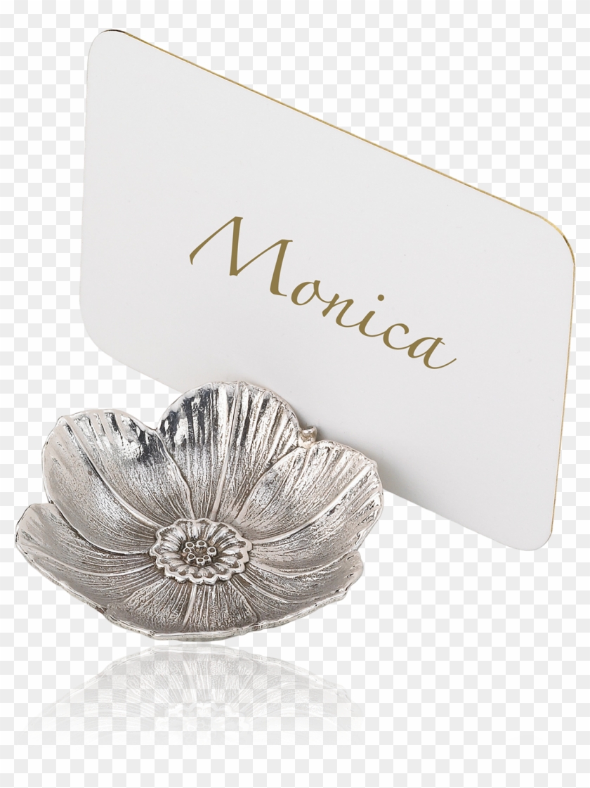 Place Marker Narcissus - Silver Clipart