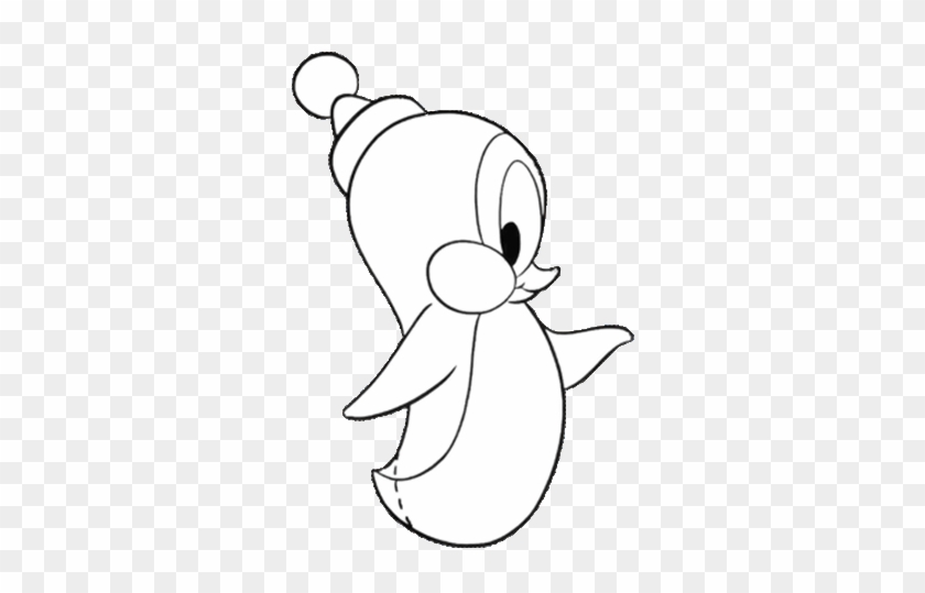 Add His Flippers And Tail - Chilly Willy Draw Clipart #3932827
