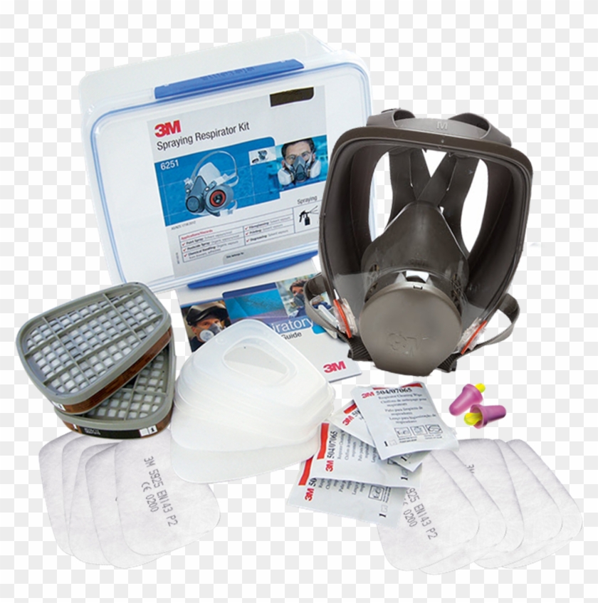 3m 6851 Spraying Or Painting Full Face Respirator Starter - Mask Clipart #3933768