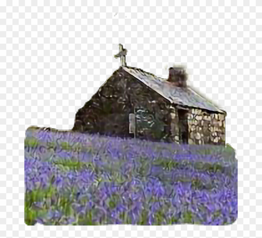 #sticker #church #stonehouse #flowers #cross #landscape - Hyacinth Clipart #3934380