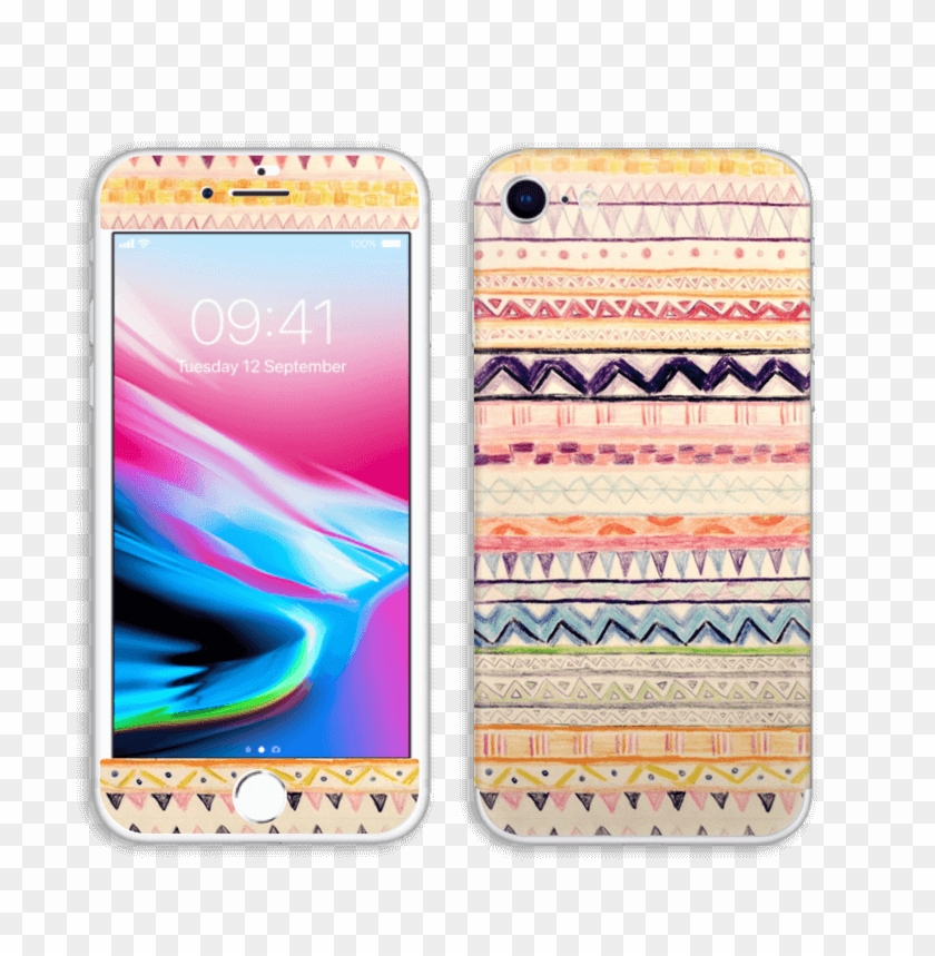Hand Drawn Aztec Skin Iphone - Iphone 8 Plus Silber Clipart