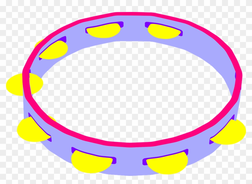Music Tambourine Sound Beat Jingle Instrument - Tambourine Clip Art - Png Download #3935377