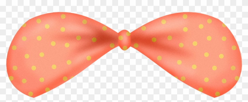 Orange Clipart Bow Tie - Polka Dot - Png Download