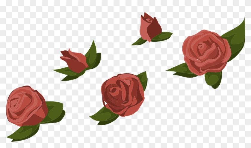 Roses Red Flowers Buds Floral Patterns Blossoms - Flower Buds Transparent Clipart #3935823