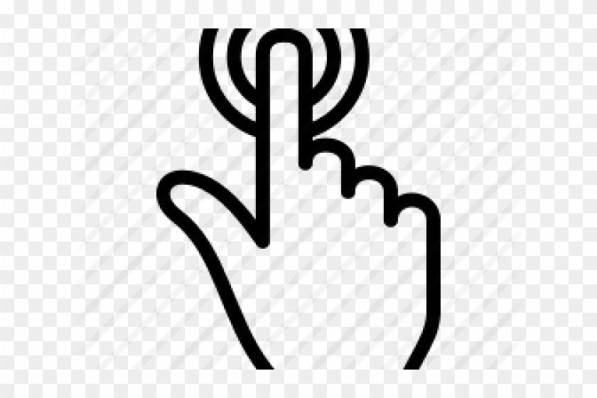 Finger Clipart Finger Click - White Finger Click Icon - Png Download
