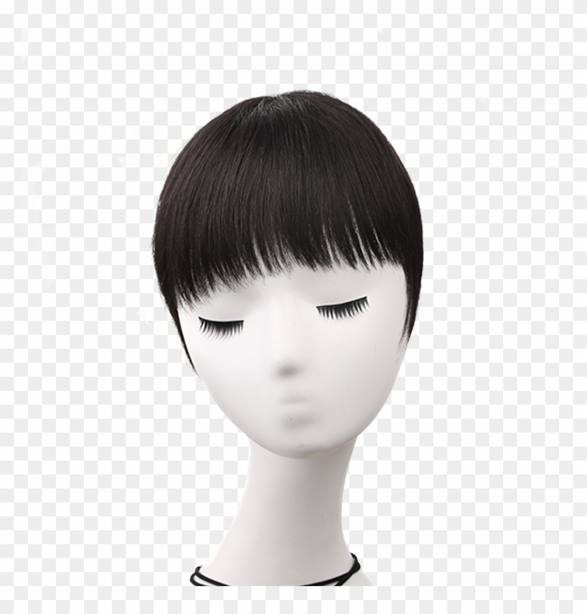 Color Classification, Straight Bangs Dark Brown 15cm - Lace Wig Clipart