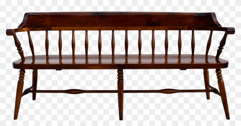 Farmhouse Pine Spindle Back Bench On Chairish Clipart