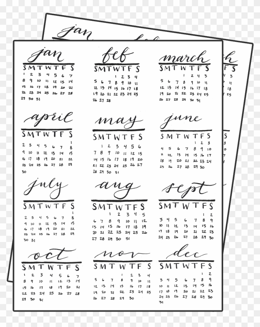 How To Start A Bullet Journal First Things First, You - Full Year 2019 Calendar Clipart