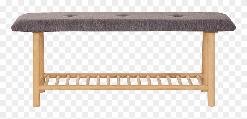 Contemporary Sofa Bench With Slatted Storage Spa - Bench Clipart #3937046