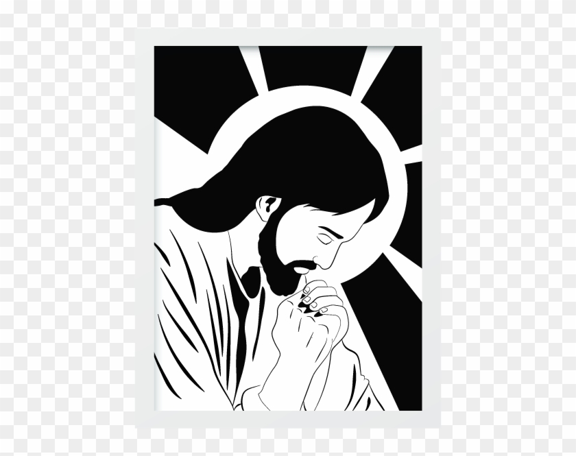 Quadro Jesus - Orando A Jesus Cristo Clipart