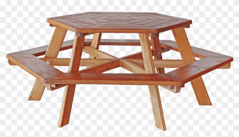 Midi 6 Seater Wooden Bench - Balkon Katlanır Masa Sandalye Takımı Clipart