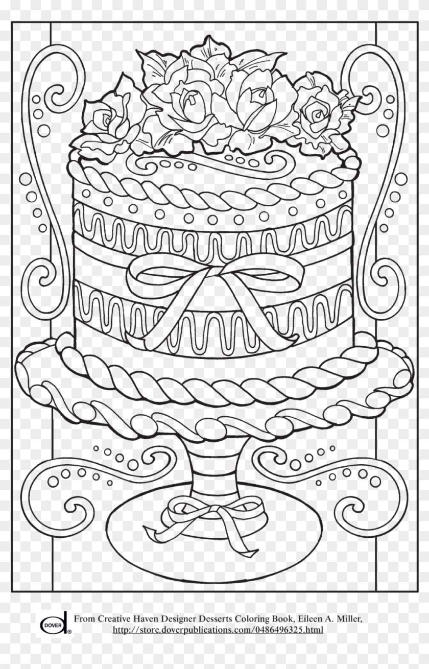 Free Printable Coloring Pages Wedding Cake Art Sheets - Adult Coloring Pages Clipart #3937285