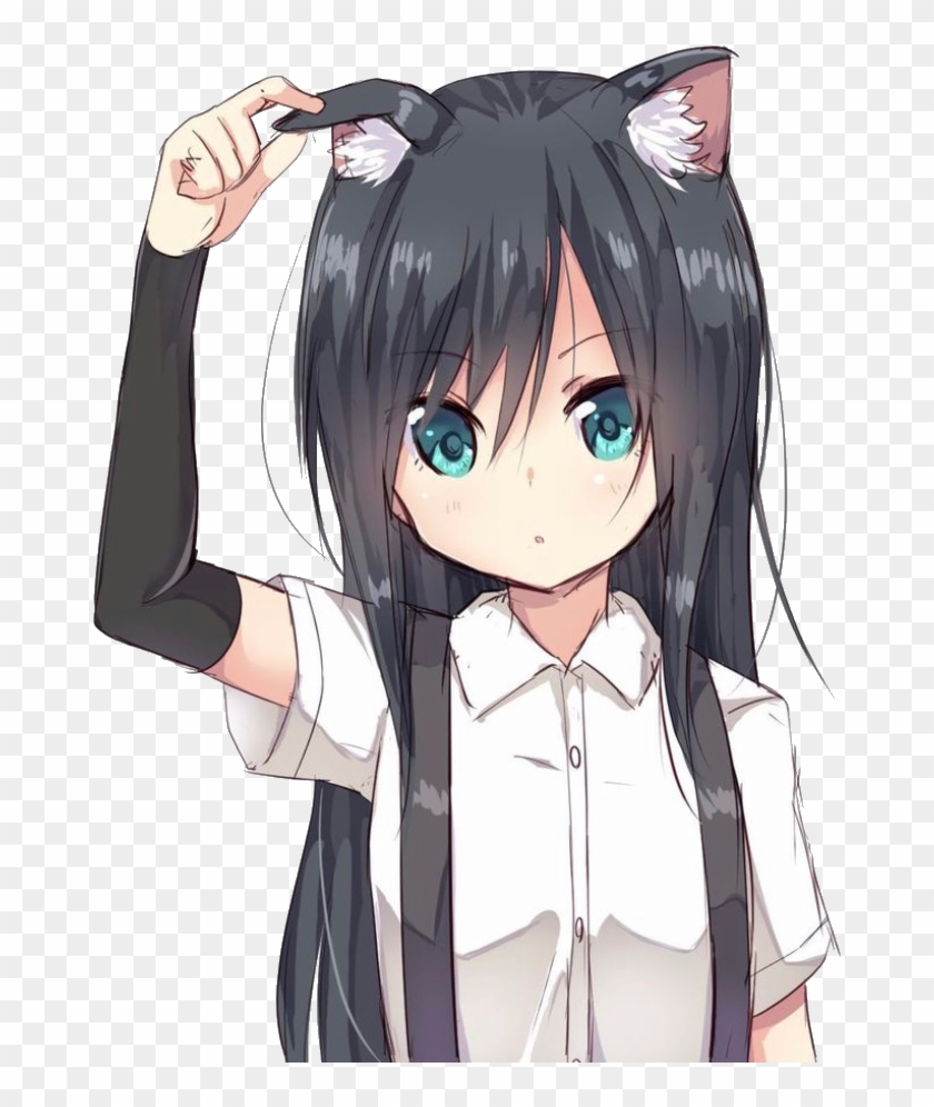 #anime #girl #animegirl #animecatgirl #animecat #freetoedit - Anime Girl Cute Neko Clipart #3937369