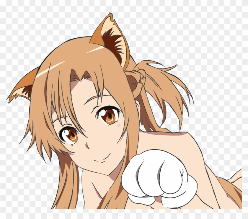 Asuna Clipart Cat Girl - Cartoon - Png Download #3937578