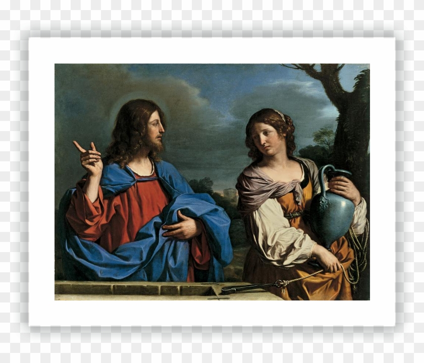 Christ And The Woman Of Samaritan At The Well - Christ And The Woman Of Samaria Guercino Clipart