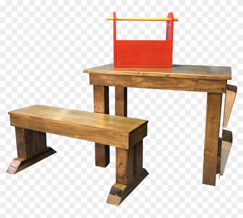 Cedar Custom Table And Bench - Bench Clipart #3937824