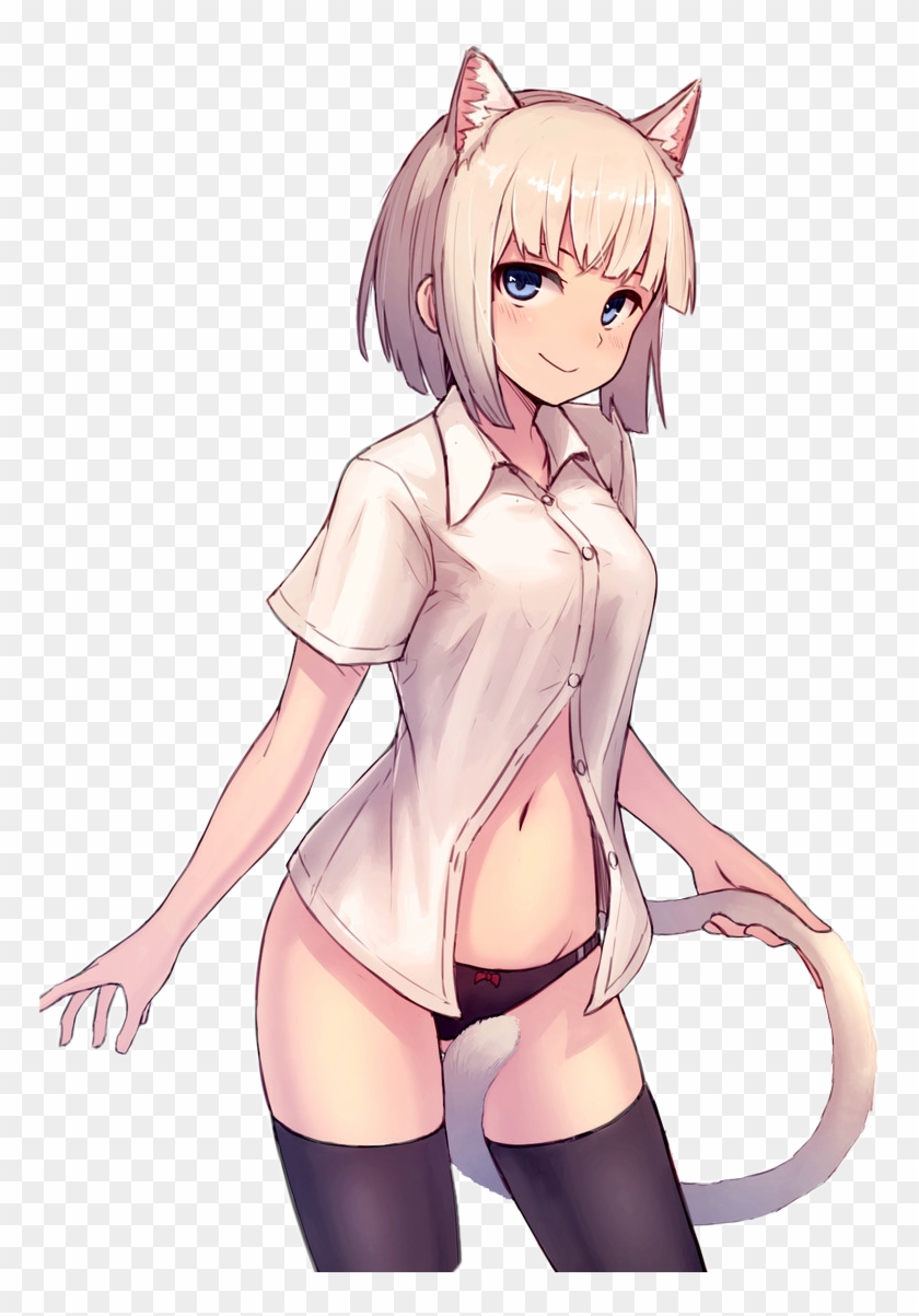 #cat #girl #neko #catgirl #nekogirl #anime #animegirl - Catgirl Anime Girl Neko Clipart #3938176