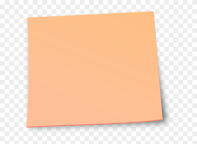 Orange Transparent Post It Note - Construction Paper Clipart