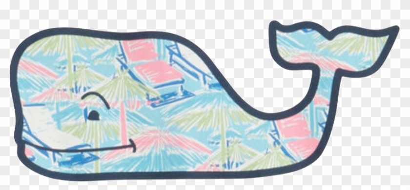 Vineyard Vines Leafy Whale - Vineyard Vines Easter Whale Clipart #3938448