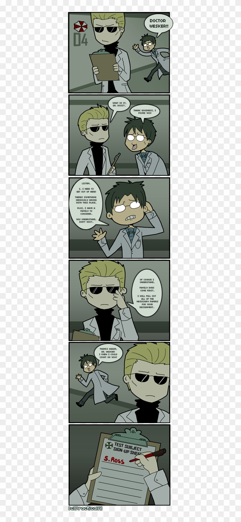 This Comic Is Dedicated To *resident Evil Stars For - Resident Evil Wesker Funny Clipart #3938513