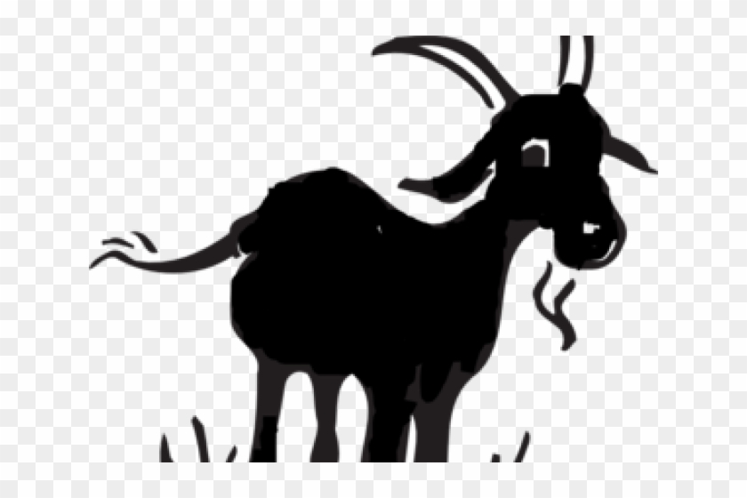 Mountain Goat Clipart Pin The Tail On - Black Goat Cartoon Png Transparent Png #3938579