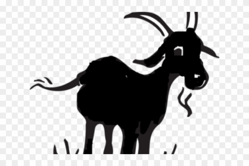 Mountain Goat Clipart Pin The Tail On - Black Goat Cartoon Png Transparent Png